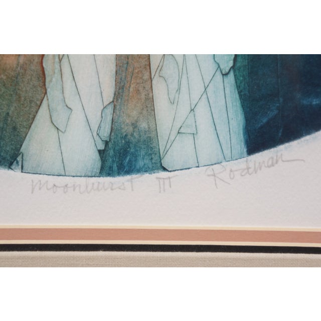 Printmaking Materials Late 20th Century Ruth Rodman Signed Limited Edition Abstract Moonburt III Serigraph 30" For Sale - Image 7 of 12