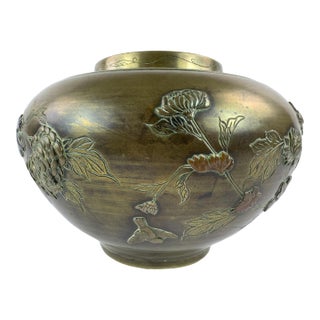 Late 19th Century French Indochinese Patinated Metal Cache-Pot For Sale