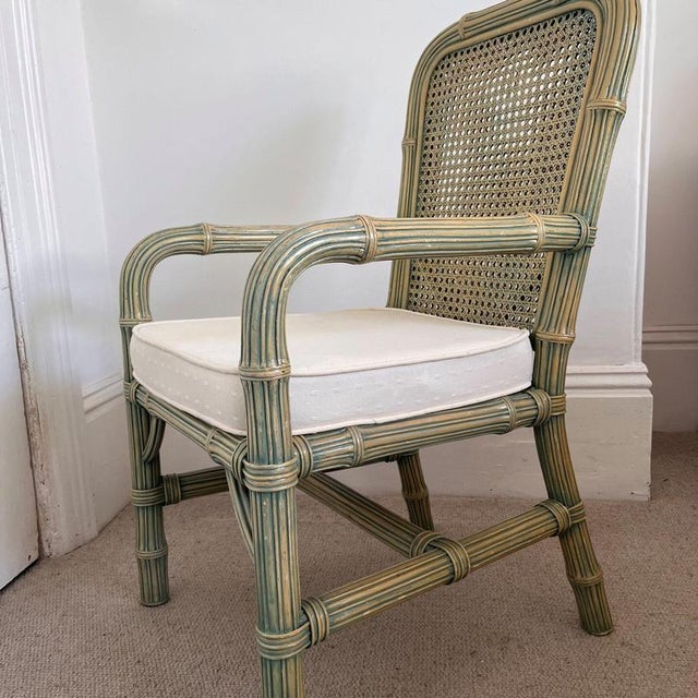 Vintage Faux Bamboo Dining Chairs, 1980s, Set of 2 For Sale - Image 13 of 15