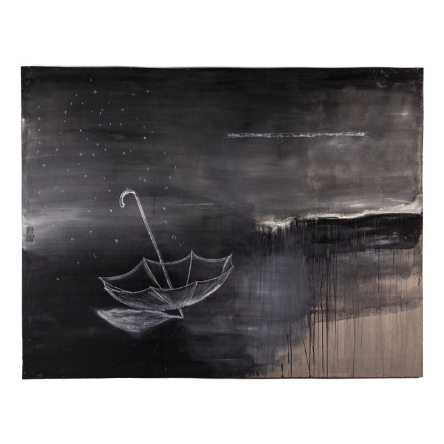 Philip Lorenz, Still Life Composition, 2004, Chalk, Ink & Acrylic on Canvas For Sale