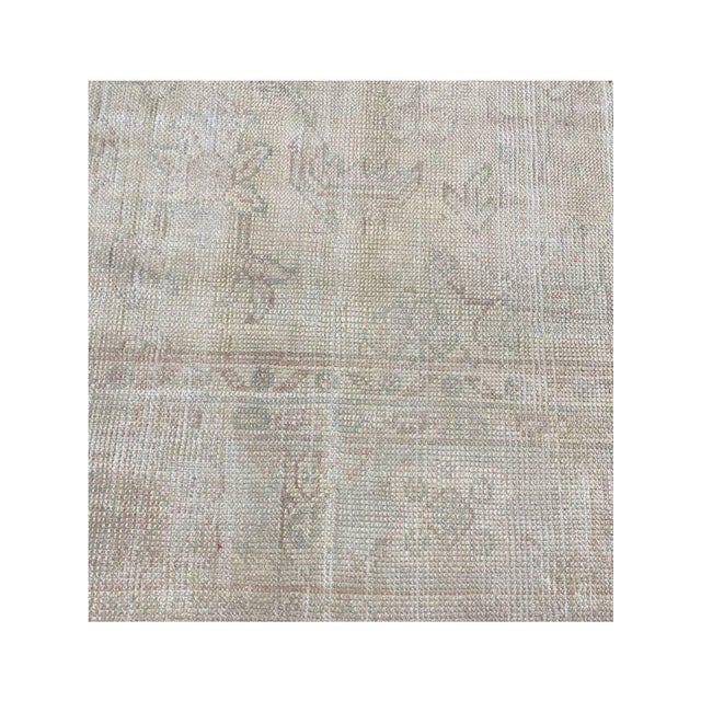 Textile 1940s Old Turkish Oushak Area Rug 8x11 For Sale - Image 7 of 11