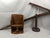 19th Century American Primitive Wooden Grain Scoop With Folding Support Arm & Iron Hanger For Sale - Image 12 of 18