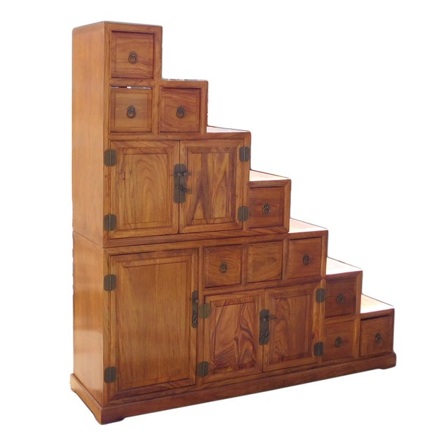 Chinese Rosewood Japanese Step Tansu Chairish