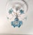 Glass Vintage Murano Style Glass Chandelier, 1980s Blue Floral Lamp, Small Italian Ceiling Light For Sale - Image 7 of 13
