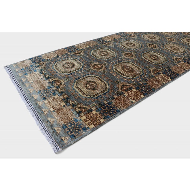 Vintage Tribal Hand-Knotted Runner Rug, 2010s For Sale - Image 15 of 18