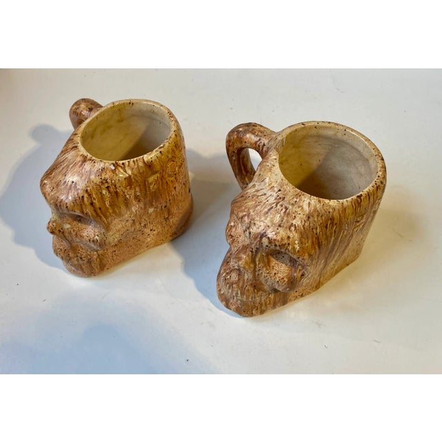 Vintage Stoneware Skull Mugs from Le Cercueil in Brussels, 1970s, Set of 2 For Sale - Image 3 of 12