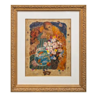 Roy Fairchild-Woodard, Like a Quiet Angel (Custom Framed Hand Signed Serigraph) For Sale