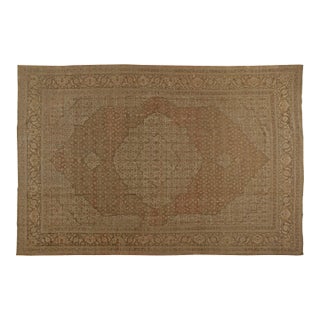 One-of-a-Kind Antique Persian Tabriz Handmade Wool Rug For Sale