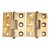 Pair of Vintage 3.5 X 4 In. Offset Bifold Brass Door Hinges For Sale