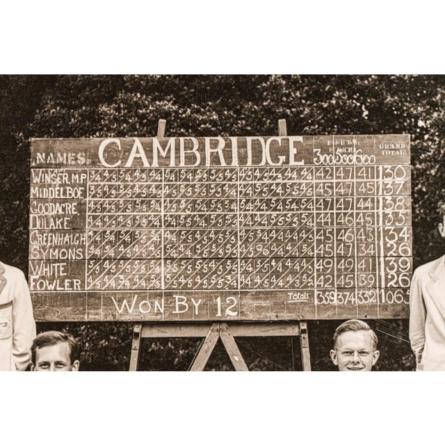1940s 1940s Preppy University of Cambridge Riffle Association Antique Photograph Portrait Trophy Hunting Shooting Country Home Decor For Sale - Image 5 of 14