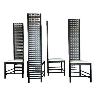 Vintage Steel Dining Chairs, 1980s, Set of 4 For Sale