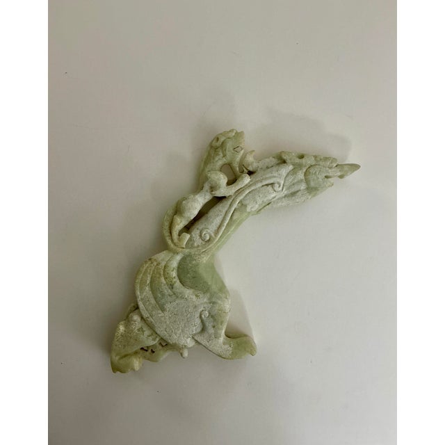 Gemstone Archaistic Serpentine Carving of Dragon and Pixiu For Sale - Image 7 of 7