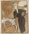 Mid-Century Modern 1945 Rare Find-Set of 2 Mid-Century French Fashion Prints-Schiaparelli, Balenciaga-by Gruau For Sale - Image 3 of 7