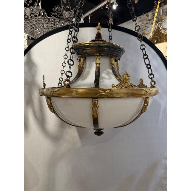 1900 Caldwell Bronze Light Fixture For Sale In New York - Image 6 of 8