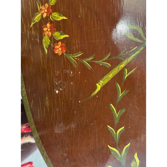 1990s Antique Adam’s Style Oval Side Table For Sale - Image 5 of 6