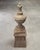 Neoclassical Cast Stone Garden Finial on Pedestal 44 Inch For Sale - Image 4 of 18