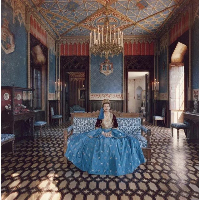Jean Serpieri (1961) Limited Estate Stamped - Giant (Photo by Slim Aarons) Madame Jean Serpieri sits in the ballroom of...