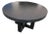 Modern Mid Century Style Ebony Oak Round Dining Table For Sale