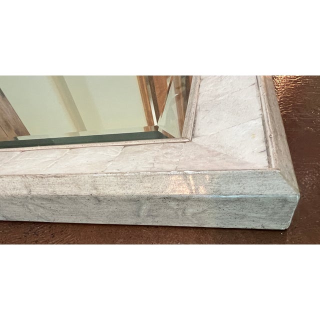 1990s Handcrafted Mother of Pearl Shell Mirror For Sale - Image 10 of 14