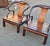 Early 20th Century Pair of Ming Style Rosewood Horse Shoe Lounge Chairs For Sale - Image 9 of 13