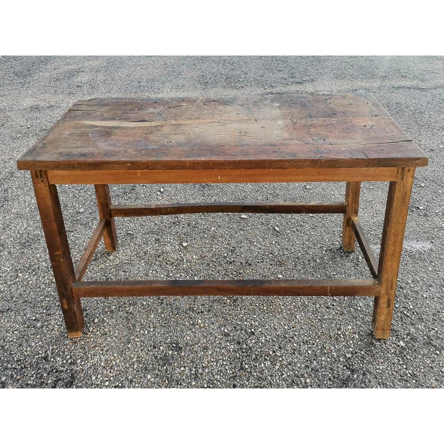 Antique Italian Rustic Country Table in Oak, 1900s For Sale - Image 4 of 12