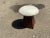 Modern Mid Century Style Stool With Upholstered Seat For Sale - Image 4 of 6