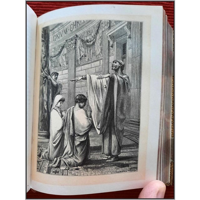 (1881) Silver Clasped Christian Roman Missal - Fine Binding Illustrated Antique Christian Bible Art For Sale - Image 10 of 18