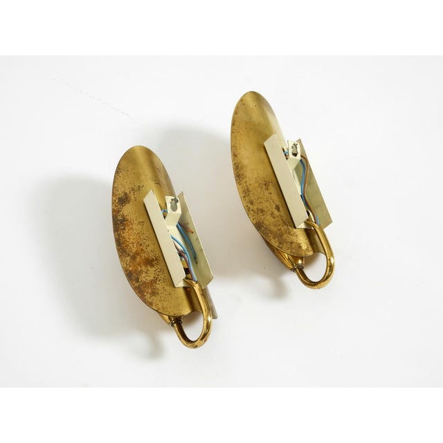 Mid-Century Modern Brass Wall Lamps, 1950s, Set of 2 For Sale - Image 16 of 18