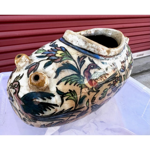 Antique Persian Qajar Vase/Jug For Sale - Image 4 of 9