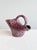 Mid-Century Modern Studio Ceramic Art Vase in Pink, Black, and White with Crater Glaze from Clemens & Huhn, Tübingen, Germany, 1950s For Sale - Image 3 of 13
