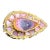 French Talosel Brooch with Glass Inlay by Line Vautrin Branded For Sale