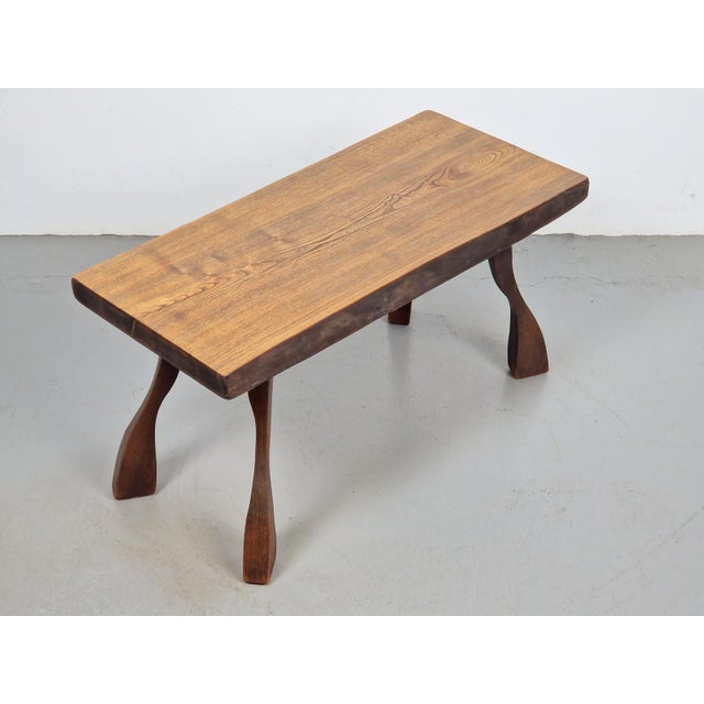 Brutalist Oak Tree Trunk Side Table, 1960s For Sale - Image 6 of 11