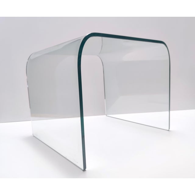 Square Aquamarine Glass Coffee Table attributed to Pietro Chiesa for ...