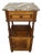 Antique French Oak Bedside Table with Marble Top For Sale