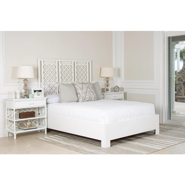 X & Diamond Bed Queen - White For Sale - Image 10 of 11