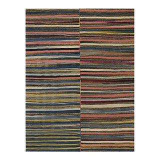 Handwoven Scandinavian Style Kilim Area Rug 4'9" X 6'2" For Sale