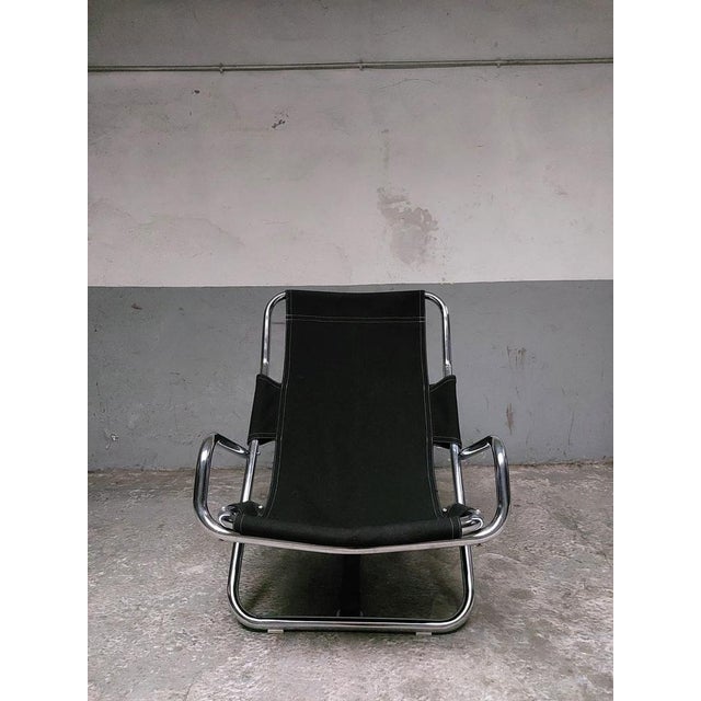 Black Folding Chair in Chrome, 1980s For Sale - Image 11 of 18