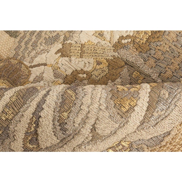 Early 20th Century Metal Thread Abstract Botanic Tapestry For Sale - Image 4 of 4