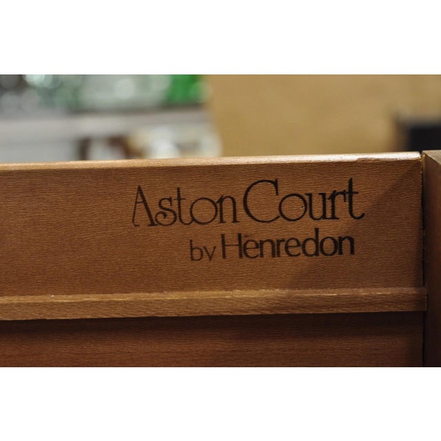 Wood Henredon Aston Court Burl Wood Georgian Mahogany Tall Chest Highboy Dresser For Sale - Image 7 of 12