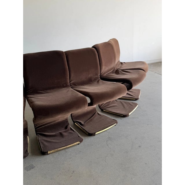 Vintage Z Chairs Attributed to Gaston Rinaldi- Set of 8 For Sale In Los Angeles - Image 6 of 14