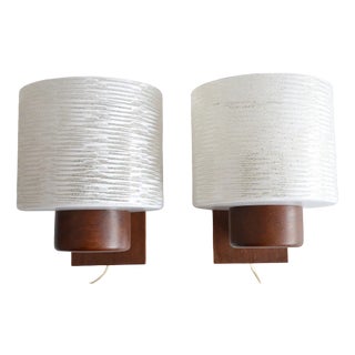 Scandinavian Teak Wall Lights, 1960s, Set of 2 For Sale