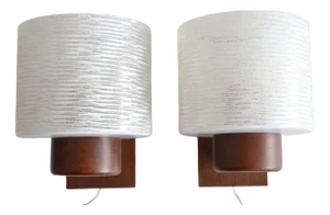 Scandinavian Teak Wall Lights, 1960s, Set of 2