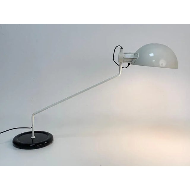 Adjustable Desk Lamp in White and Black from Guzzini, Italy, 1970s For Sale - Image 11 of 16