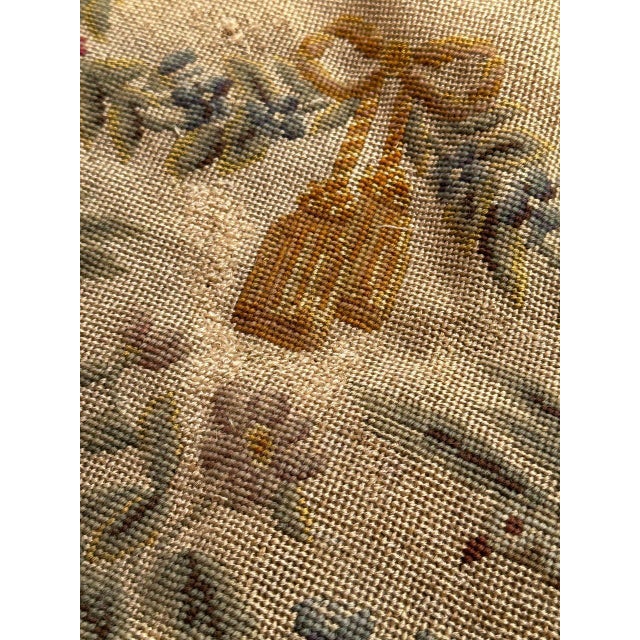 French Needlepoint Chair Cover Tapestry from Bobyrug, 1890s For Sale - Image 10 of 18