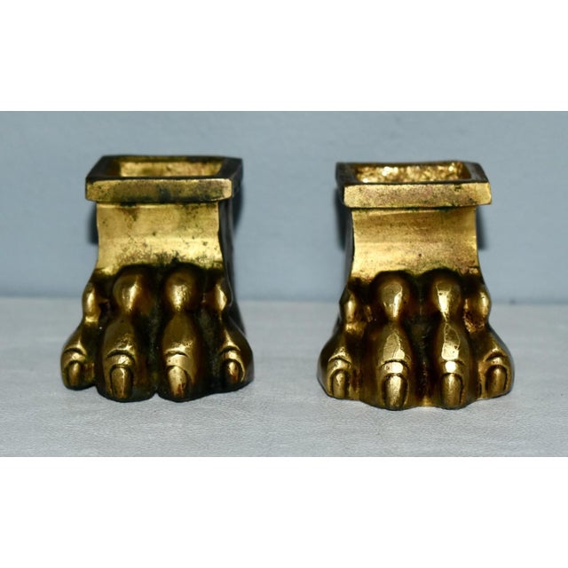 Antique French Empire Brass Claw Feet Ormolu For Sale In Philadelphia - Image 6 of 12