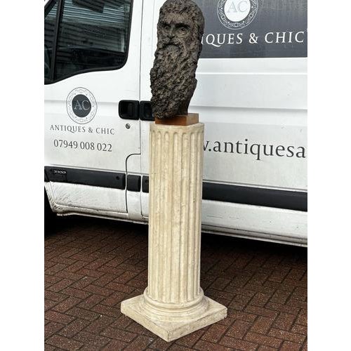 Large Bust on Corinthian Column Display Stand For Sale - Image 14 of 18