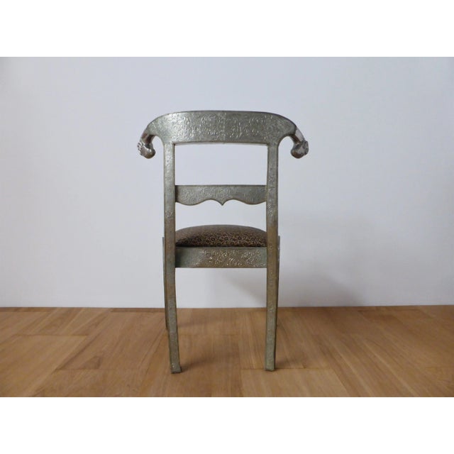 1980s Vintage Silver Foil Chair For Sale - Image 5 of 17