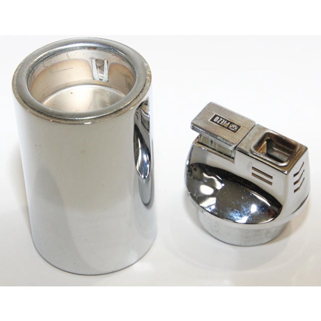 Vintage Postmodern Chrome Table Lighter Kogen Japan, 1970s For Sale - Image 10 of 13