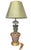 Rustic Vintage Whimsical Prime Rose Terracotta Table Lamp For Sale - Image 3 of 7