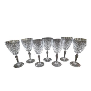 Late 20th Century Cristal d'Arques Wine Goblets - Set of 7 For Sale